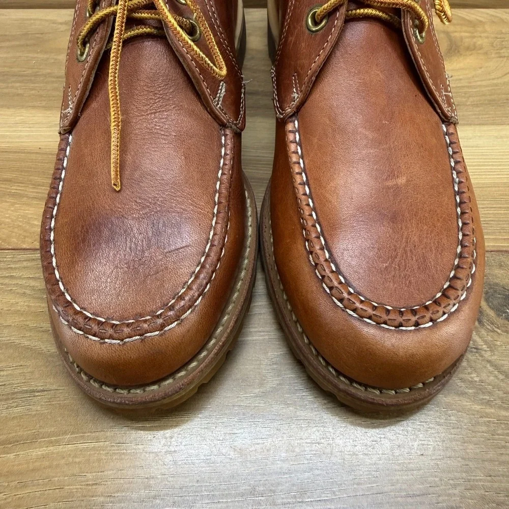 The‎ Boot Makers of Sturgeon Bay Mens Oxfords 8 D Brown Leather Moc Toe